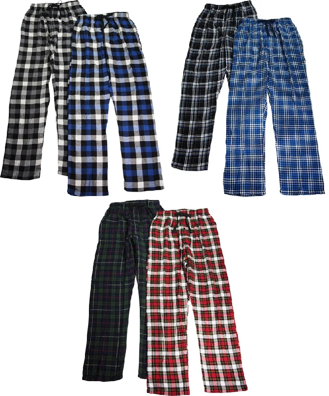 Hanes Big Mens Flannel Pack of 2 Sleep Lounge Pajama Pant Classic Flared Pants