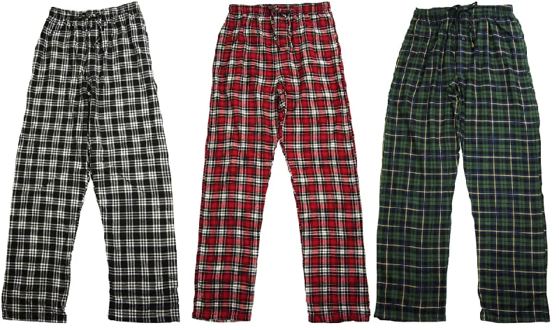 Hanes Men's Flannel Elastic Waist Sleep Pajama Lounge Pant for Men Soft Cotton Pants