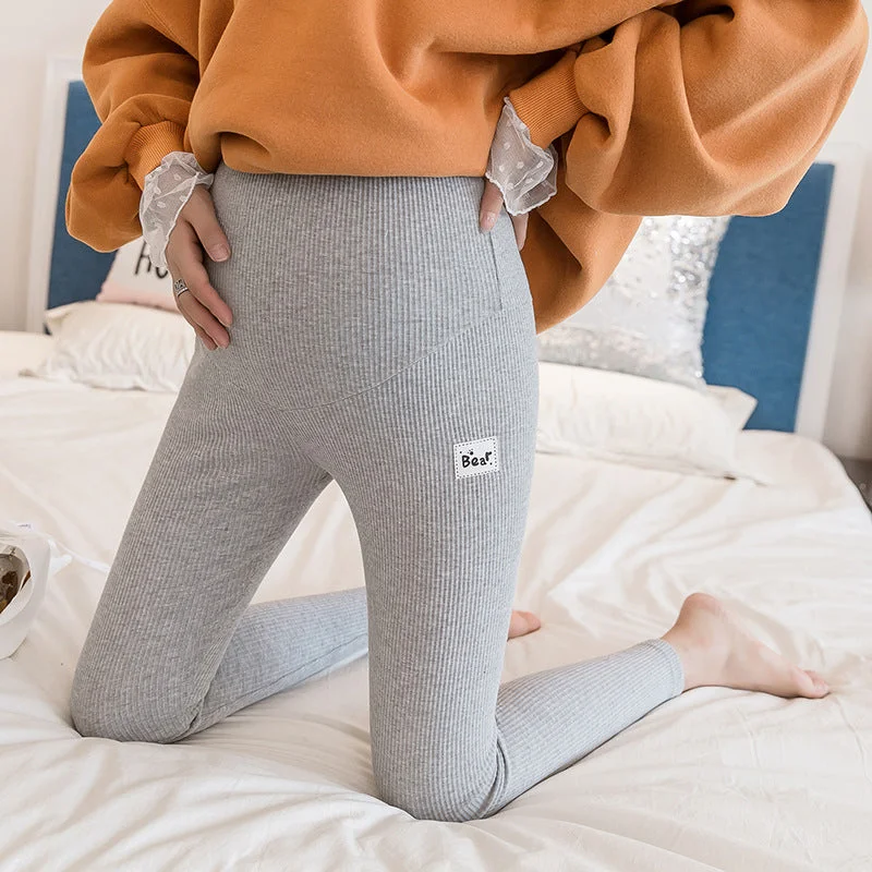 NiDELL: Pregnant Women’s Fashionable Long Pants for Autumn Comfortable Fleece Pants