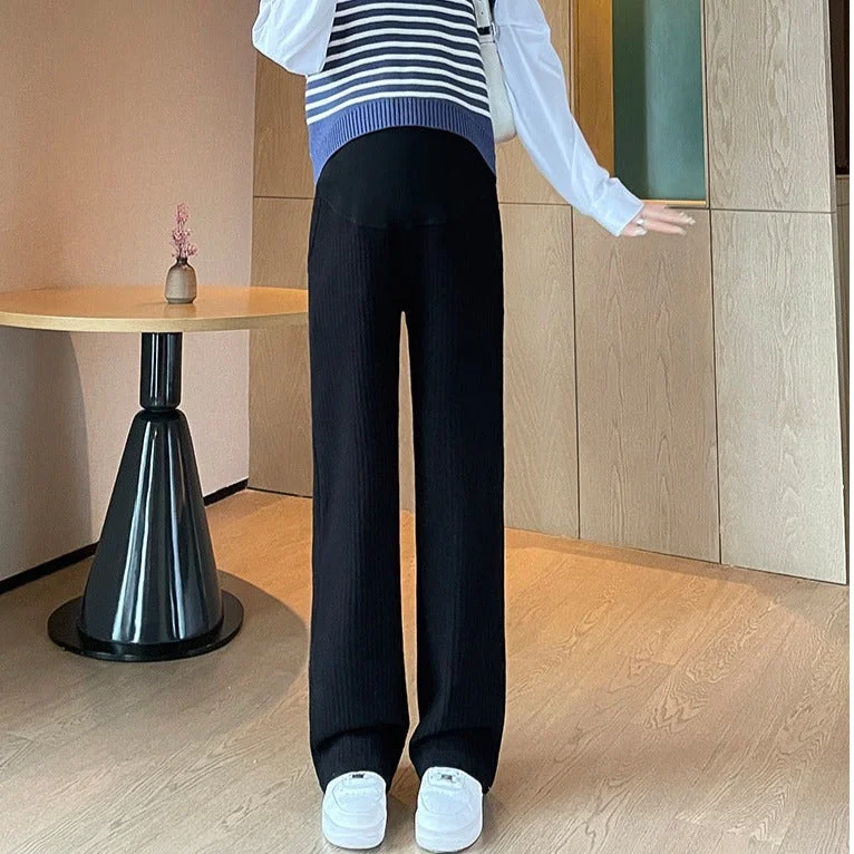 NiDELL Pregnant Women's Pants . Spring and Autumn Outerwear Fashionable Wide Leg Pants Autumn Fashion Casual Pants Maternity Pants Elegant Palazzo Trousers