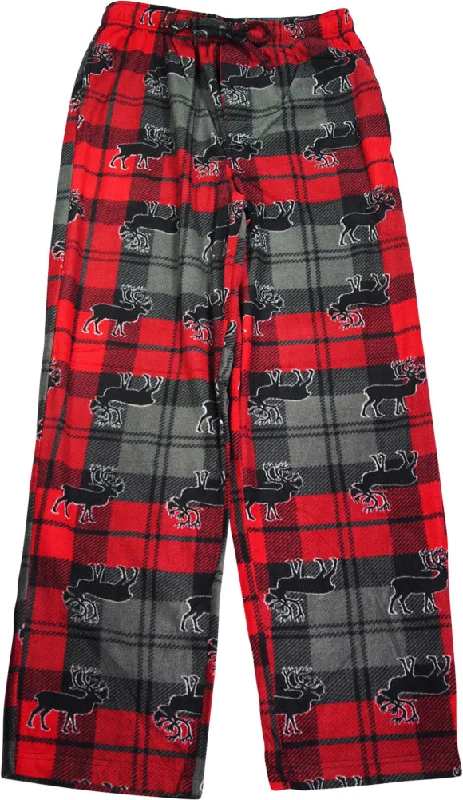 Grey Christmas Moose Plaid