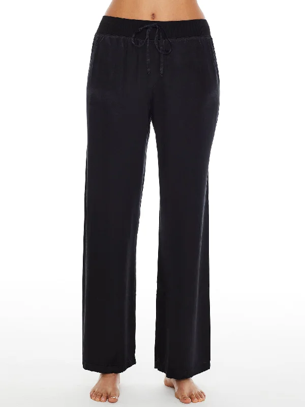 PJ Harlow Women's Jolie Satin Lounge Pants Comfortable Fleece Pants