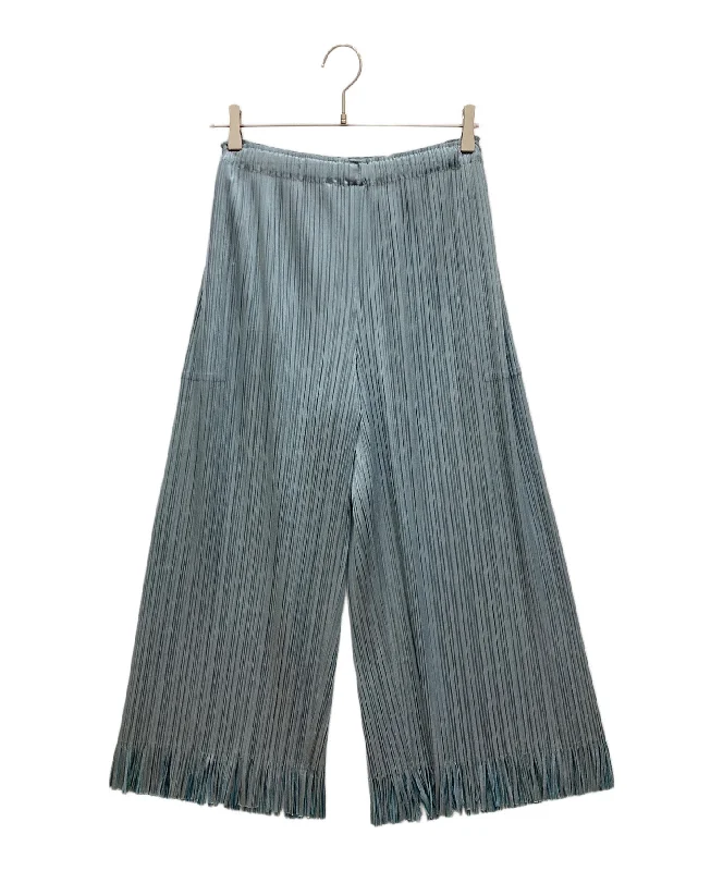 [Pre-owned] PLEATS PLEASE fringe-pleated pants PP83-JF614 Relaxed Linen Pants