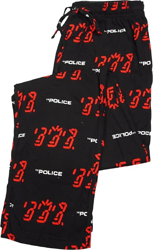 The Police - Mens Ghost In The Machine Album Cover Knit Sleep Lounge Pant Relaxed Fit Trousers