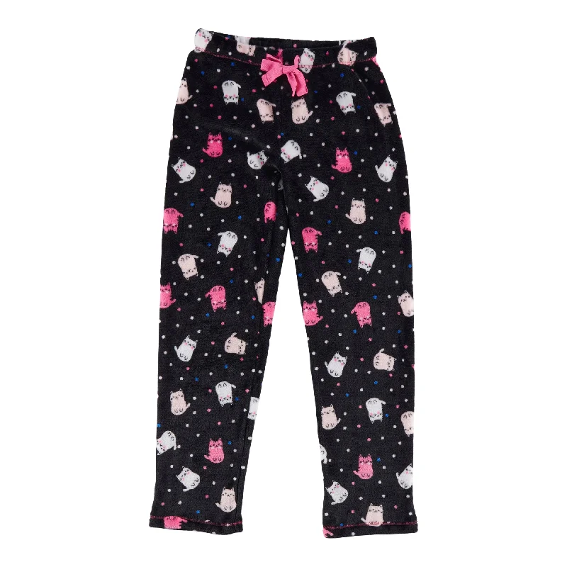 Women's Straight-Regular Plush PJ Pants Elegant Wool Trousers